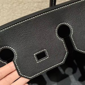 Hermes Birkin 30 Bag Handmade In Epsom Calfskin Leather Gold Hardware 89 Nior - Image 6