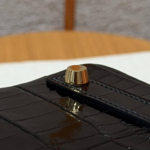 Hermes Birkin 30 Bag Handmade In Niloticus Crocodile Leather from Nile Gold Hardware 89 Noir - Image 5