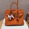 Hermes Birkin 30 Bag Handmade In KK ostrich Leather From South Africa Gold Hardware 93 Orange