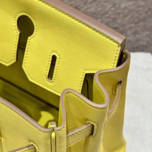 Hermes Birkin 30 Bag Handmade In Swift Calfskin Leather Gold Hardware 9R Lime - Image 7