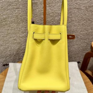 Hermes Birkin 30 Bag Handmade In Swift Calfskin Leather Gold Hardware 9R Lime - Image 3