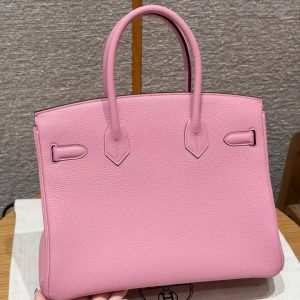Alternative view of Hermes Birkin 30 Bag Handmade In Togo Calfskin Leather Gold Hardware L4 Bubble Gum