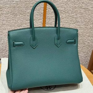 Alternative view of Hermes Birkin 30 Bag Handmade In Togo Calfskin Leather Gold Hardware Z6 Malachite
