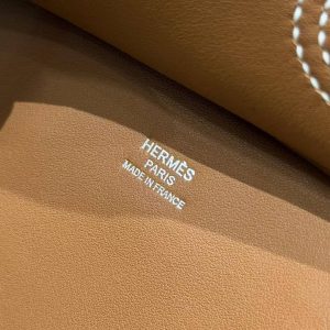 Hermes Birkin Cargo 25 Bag Handmade In Swift Calfskin Leather And Canvas Silver Hardware 37 Gold - Image 16