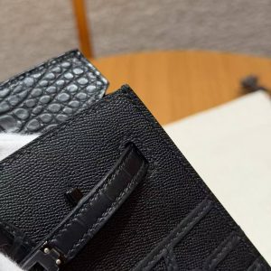 Hermes Birkin Faubourg 20 Bag Handmade In Madame and Alligator Leather Black Hardware 89 Noir - Image 7