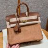 Hermes Birkin Grizzly 25 Bag Handmade In Swift Calfskin Leather And Grizzly Gold Hardware 37 Gold