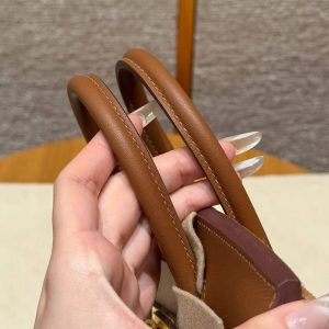 Hermes Birkin Grizzly 25 Bag Handmade In Swift Calfskin Leather And Grizzly Gold Hardware 37 Gold - Image 5