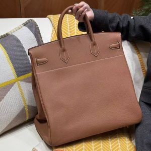 Hermes Birkin Hac 40 Bag Handmade In Togo Calfskin Leather Gold Hardware 37 Gold - Image 13