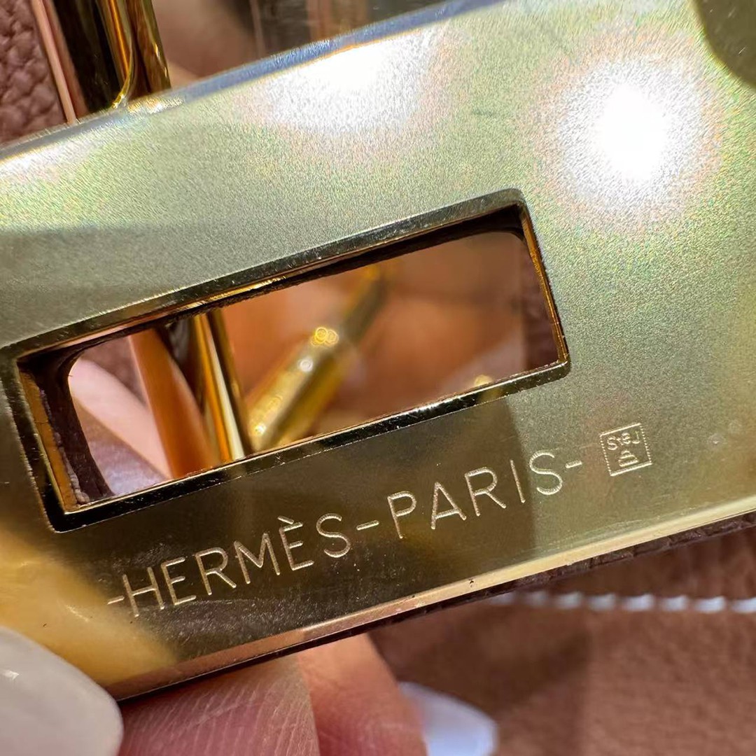 Hermes Birkin Hac 40 Bag Handmade In Togo Calfskin Leather Gold Hardware 37 Gold - Image 6