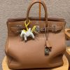 Hermes Birkin Hac 40 Bag Handmade In Togo Calfskin Leather Silver Hardware 37 Gold