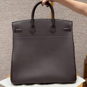 Alternative view of Hermes Birkin Hac 40 Bag Handmade In Togo Calfskin Leather Gold Hardware 47 Chocolat