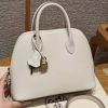 Hermes Bolide 1923 25 Bag Handmade In Epsom Calfskin Leather Gold Hardware 10 Craie
