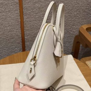 Hermes Bolide 1923 25 Bag Handmade In Epsom Calfskin Leather Gold Hardware 10 Craie - Image 17