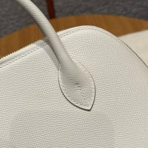 Hermes Bolide 1923 25 Bag Handmade In Epsom Calfskin Leather Gold Hardware 10 Craie - Image 8
