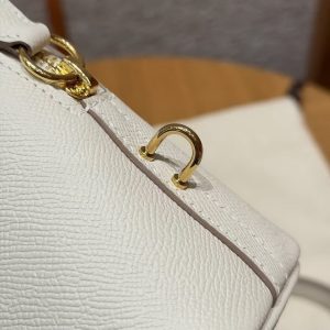 Hermes Bolide 1923 25 Bag Handmade In Epsom Calfskin Leather Gold Hardware 10 Craie - Image 5