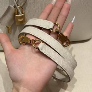 Hermes Bolide 1923 25 Bag Handmade In Epsom Calfskin Leather Gold Hardware 10 Craie - Image 3
