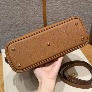 Hermes Bolide 1923 25 Bag Handmade In Epsom Calfskin Leather Gold Hardware 37 Gold - Image 14