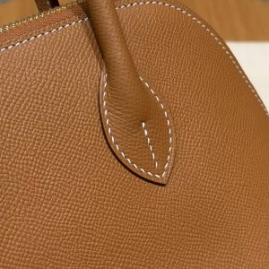 Hermes Bolide 1923 25 Bag Handmade In Epsom Calfskin Leather Gold Hardware 37 Gold - Image 11