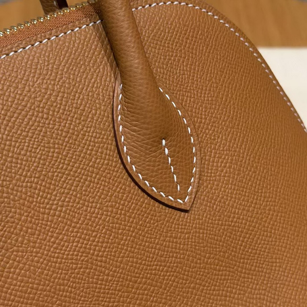 Hermes Bolide 1923 25 Bag Handmade In Epsom Calfskin Leather Gold Hardware 37 Gold - Image 11
