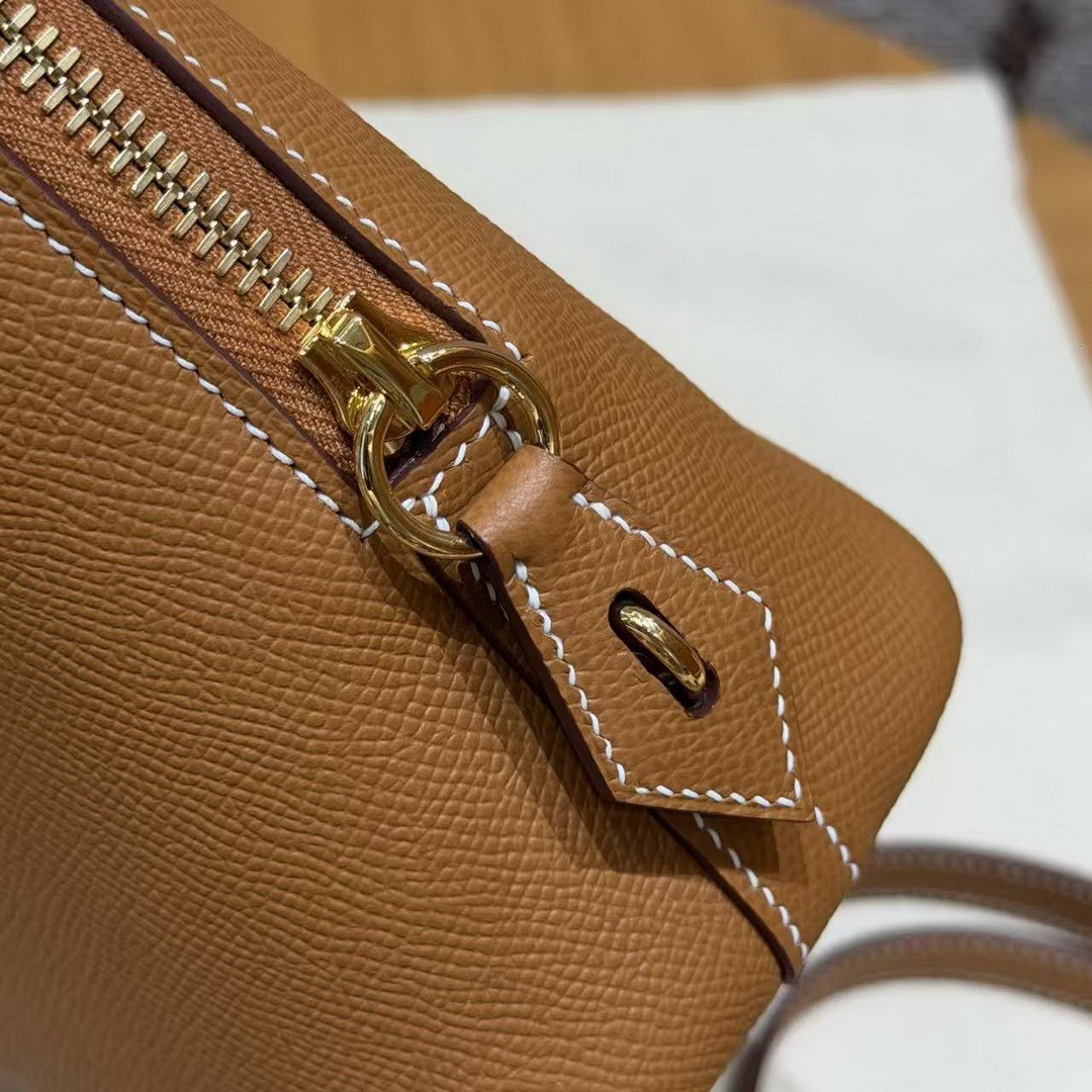 Hermes Bolide 1923 25 Bag Handmade In Epsom Calfskin Leather Gold Hardware 37 Gold - Image 10