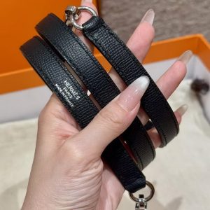 Alternative view of Hermes Bolide 1923 25 Bag Handmade In Epsom Calfskin Leather Silver Hardware 89 Noir