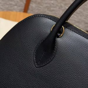 Hermes Bolide 1923 25 Bag Handmade In Evercolor Calfskin Leather Gold Hardware 89 Noir - Image 7