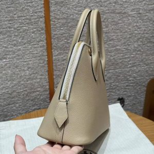 Hermes Bolide 1923 25 Bag Handmade In Evercolor Calfskin Leather Gold Hardware S2 Trench - Image 14