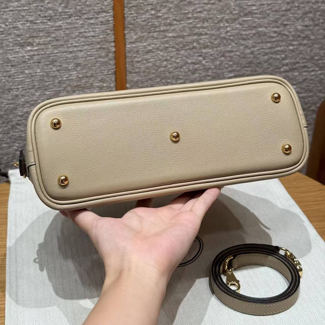 Hermes Bolide 1923 25 Bag Handmade In Evercolor Calfskin Leather Gold Hardware S2 Trench - Image 12