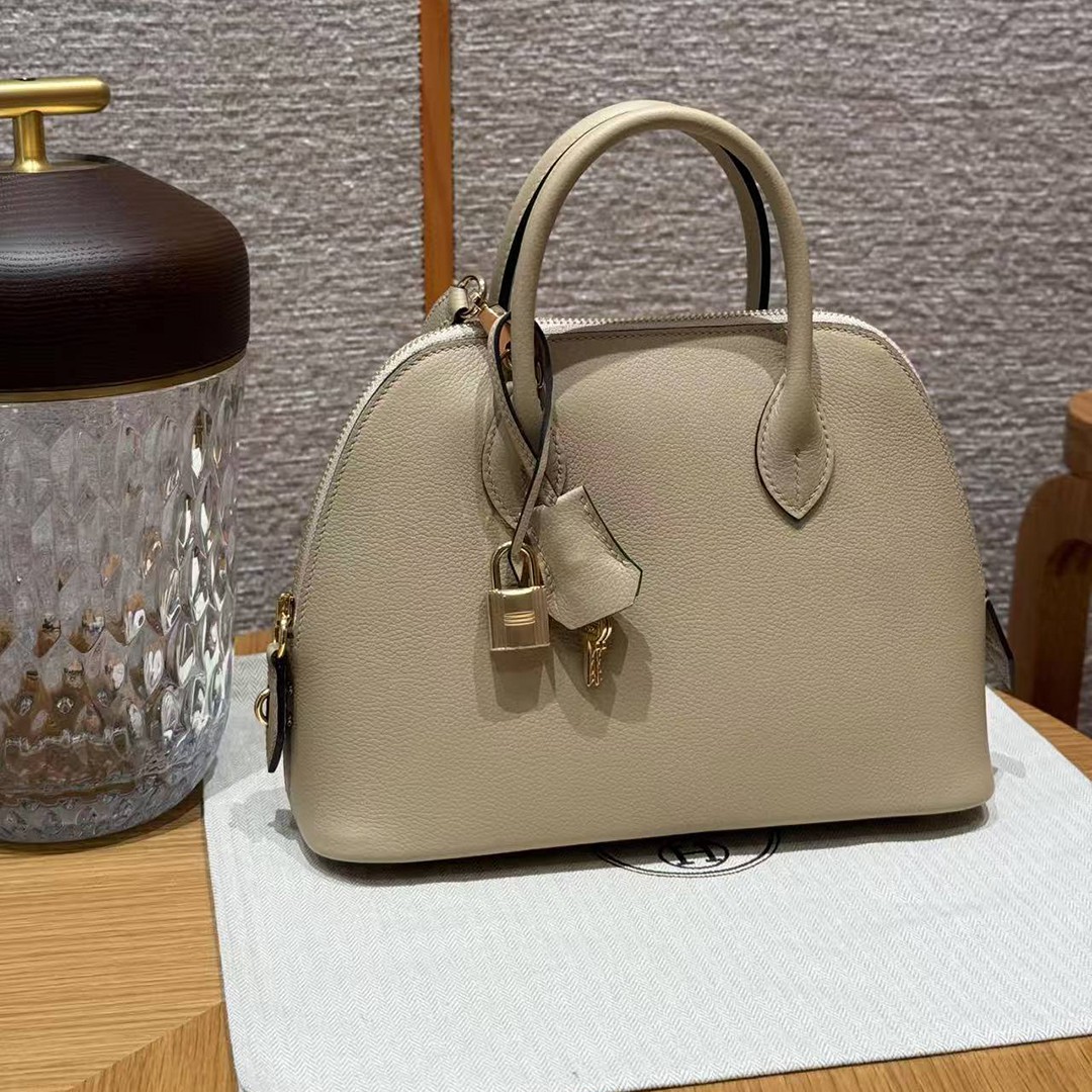 Hermes Bolide 1923 25 Bag Handmade In Evercolor Calfskin Leather Gold Hardware S2 Trench - Image 5