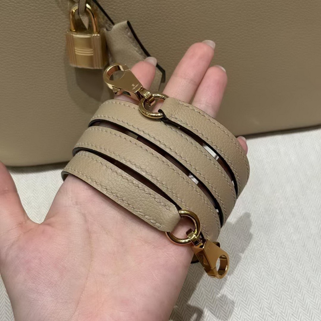 Hermes Bolide 1923 25 Bag Handmade In Evercolor Calfskin Leather Gold Hardware S2 Trench - Image 4
