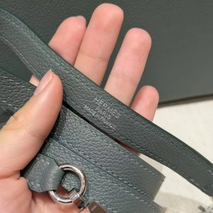 Hermes Bolide 1923 25 Bag Handmade In Evercolor Calfskin Leather Silver Hardware 0L Gris Meyer - Image 6