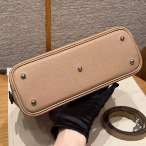 Hermes Bolide 1923 25 Bag Handmade In Evercolor Calfskin Leather Silver Hardware 0M Chai X9 Mauve - Image 18