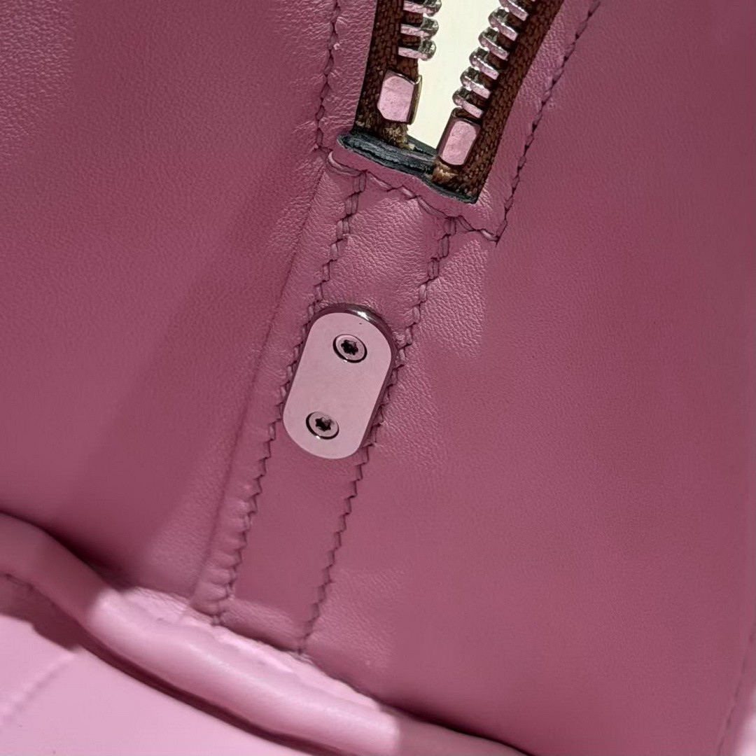 Hermes Bolide 1923 25 Bag Handmade In Evercolor Calfskin Leather Silver Hardware 0M Chai X9 Mauve - Image 4