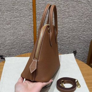 Hermes Bolide 1923 25 Bag Handmade In Togo Calfskin Leather Gold Hardware 37 Gold - Image 14