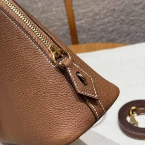 Hermes Bolide 1923 25 Bag Handmade In Togo Calfskin Leather Gold Hardware 37 Gold - Image 6