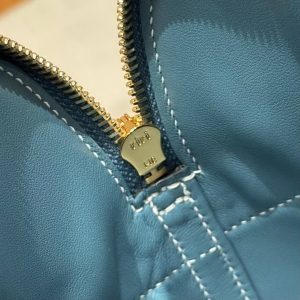 Hermes Bolide 1923 25 Bag Handmade In Togo Calfskin Leather Gold Hardware 75 Blue Jean - Image 12