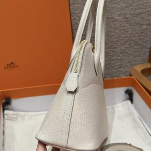 Hermes Bolide 27 Bag Handmade In Epsom Calfskin Leather Gold Hardware 10 Craie - Image 13