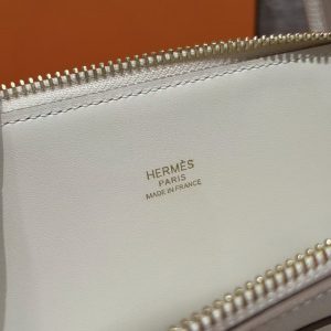 Hermes Bolide 27 Bag Handmade In Epsom Calfskin Leather Gold Hardware 10 Craie - Image 10