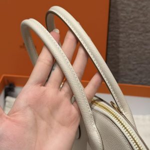 Hermes Bolide 27 Bag Handmade In Epsom Calfskin Leather Gold Hardware 10 Craie - Image 9