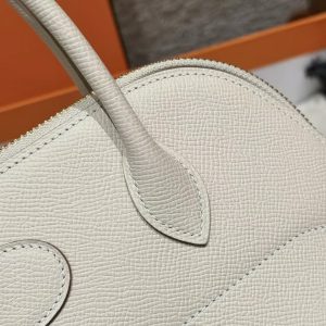 Hermes Bolide 27 Bag Handmade In Epsom Calfskin Leather Gold Hardware 10 Craie - Image 7