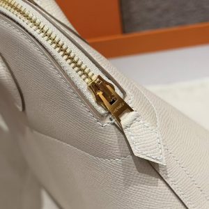 Hermes Bolide 27 Bag Handmade In Epsom Calfskin Leather Gold Hardware 10 Craie - Image 5