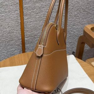 Hermes Bolide 27 Bag Handmade In Epsom Calfskin Leather Gold Hardware 37 Gold - Image 17