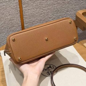 Hermes Bolide 27 Bag Handmade In Epsom Calfskin Leather Gold Hardware 37 Gold - Image 15