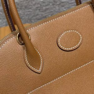 Hermes Bolide 27 Bag Handmade In Epsom Calfskin Leather Gold Hardware 37 Gold - Image 8