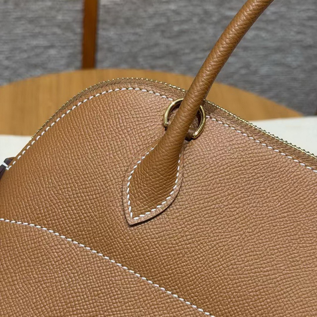 Hermes Bolide 27 Bag Handmade In Epsom Calfskin Leather Gold Hardware 37 Gold - Image 6
