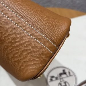 Hermes Bolide 27 Bag Handmade In Epsom Calfskin Leather Gold Hardware 37 Gold - Image 5