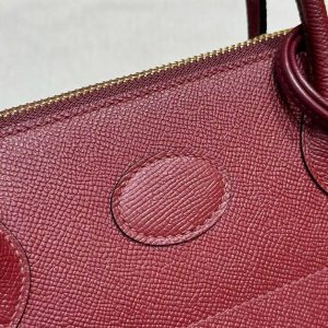 Hermes Bolide 27 Bag Handmade In Epsom Calfskin Leather Gold Hardware 55 Rouge H - Image 8
