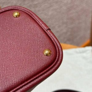 Hermes Bolide 27 Bag Handmade In Epsom Calfskin Leather Gold Hardware 55 Rouge H - Image 7