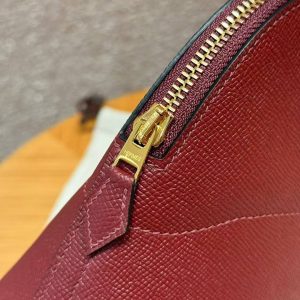 Hermes Bolide 27 Bag Handmade In Epsom Calfskin Leather Gold Hardware 55 Rouge H - Image 5