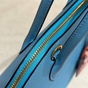 Hermes Bolide 27 Bag Handmade In Epsom Calfskin Leather Gold Hardware 7N Celeste - Image 6